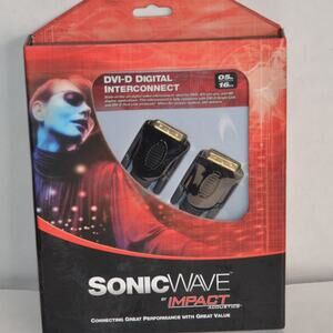 DVI-D Digital Interconnect SonicWave Impact Acoustics Cable 1.6ft, 0.5m.